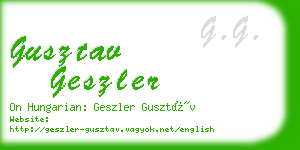 gusztav geszler business card